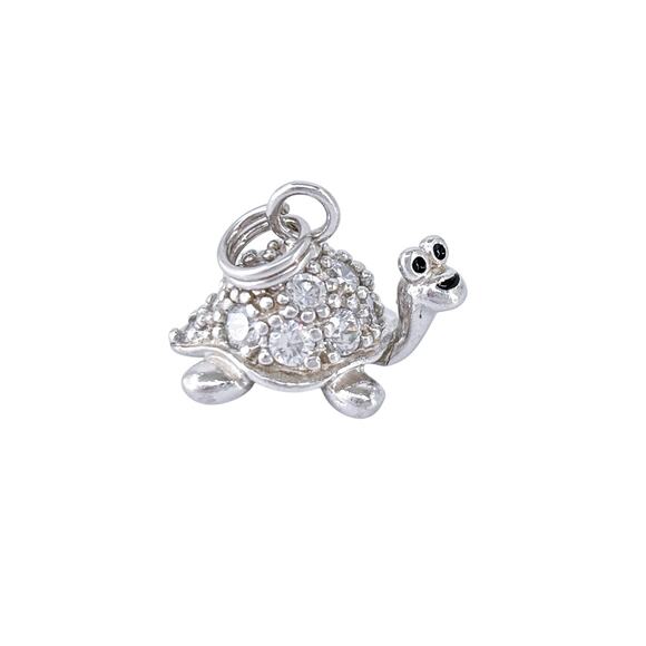 Vintage Sterling Silver 925 Turtle Pendant Charm | Dainty Animal Jewelry - Picture 2 of 10